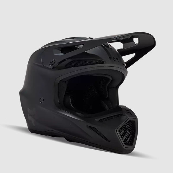 Casco Moto V3 Solid Negro Matte Fox - Rideshop