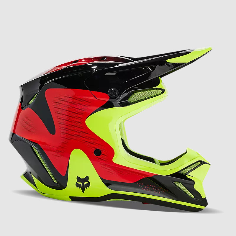 Casco Moto Fox V3 Revise Rojo/Amarillo - Rideshop