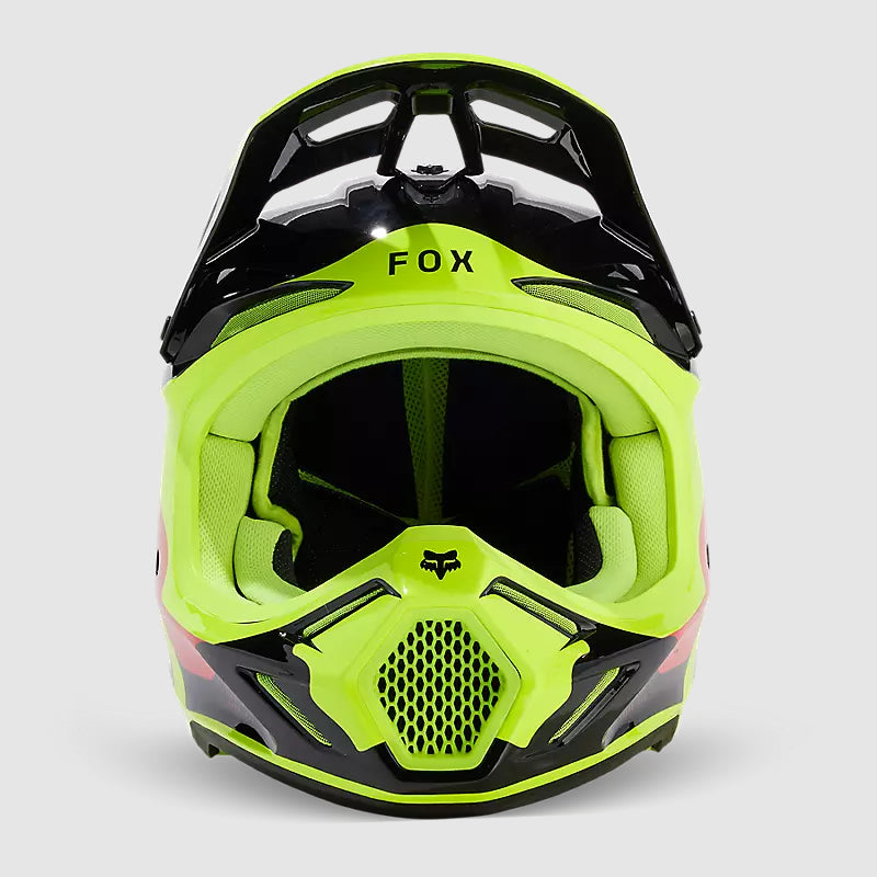 Casco Moto Fox V3 Revise Rojo/Amarillo - Rideshop