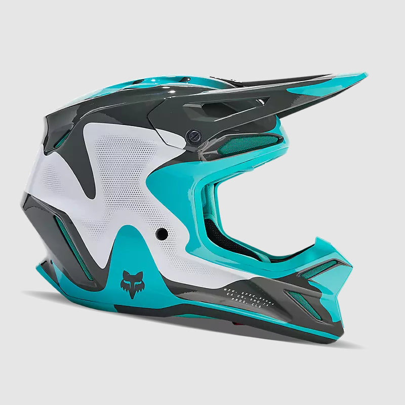 Casco Moto V3 Revise Celeste Fox - Rideshop