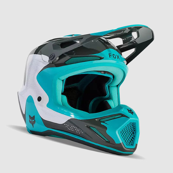 Casco Moto V3 Revise Celeste Fox - Rideshop