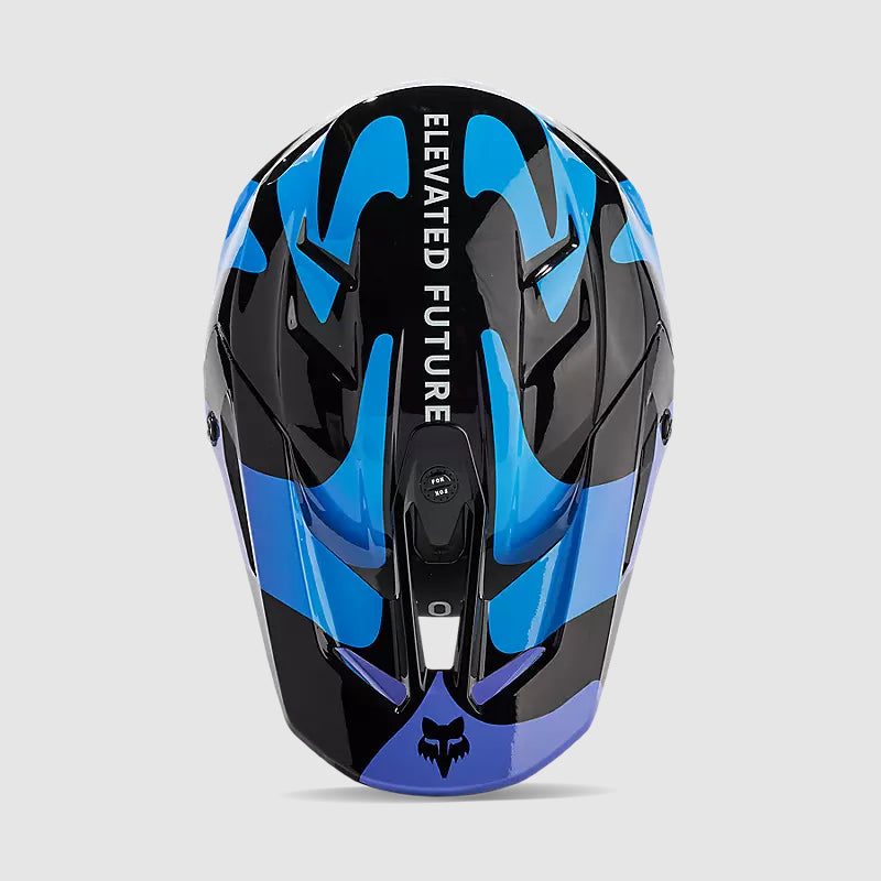 Casco Moto V3 Magnetic Negro/Morado Fox - Rideshop