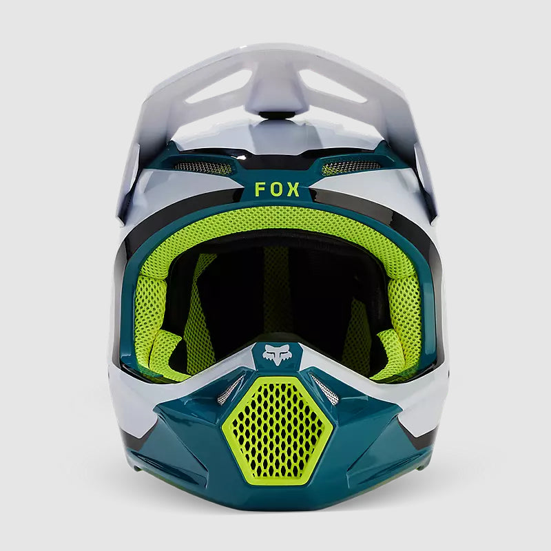 Casco Moto V1 Nitro Azul Petroleo Fox - Rideshop