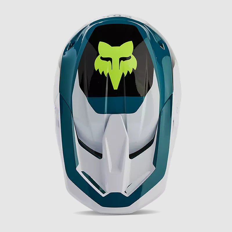 Casco Moto Niño V1 Nitro Azul Petroleo Fox - Rideshop