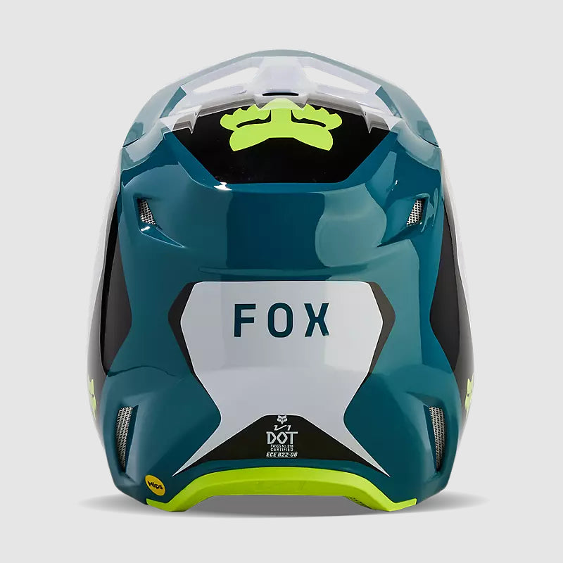 Casco Moto Niño V1 Nitro Azul Petroleo Fox - Rideshop