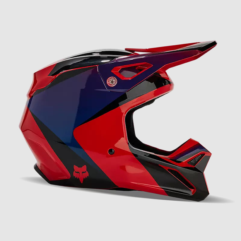 Casco Moto V1 Streak Rojo/Morado Fox - Rideshop