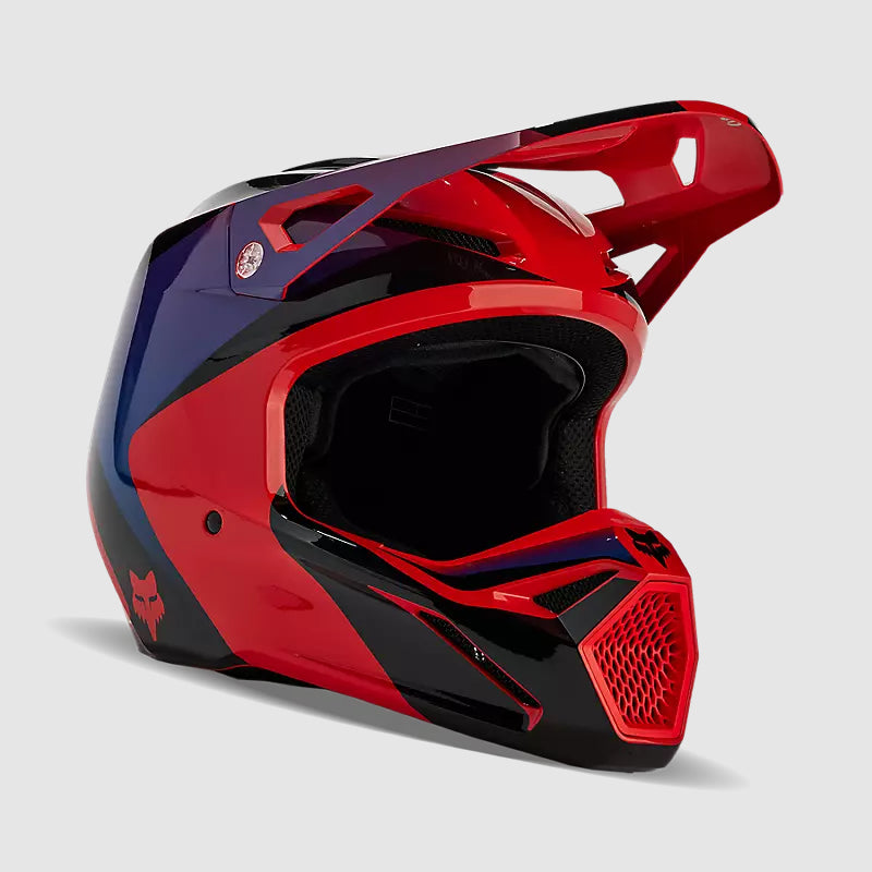 Casco Moto V1 Streak Rojo/Morado Fox - Rideshop