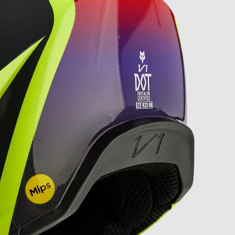 Casco Moto V1 Flora Amarillo Fox - Rideshop