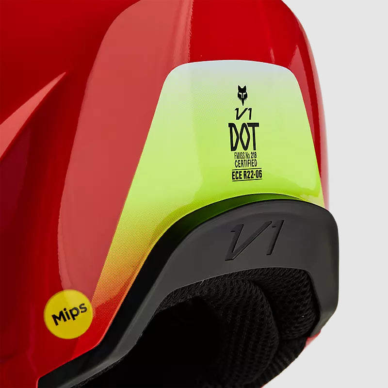 Casco Moto V1 Ballast Rojo Fox - Rideshop