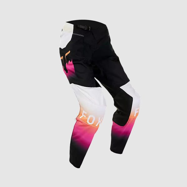 Pantalon Moto Mujer 180 Flora Negro/Rosado Fox - Rideshop