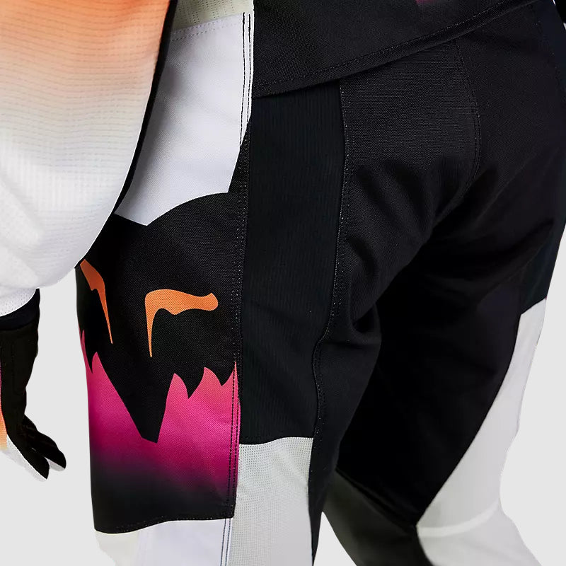 Pantalon Moto Mujer 180 Flora Negro/Rosado Fox - Rideshop