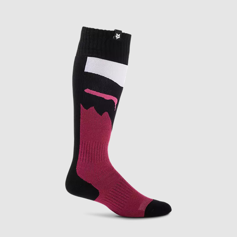 Calcetines Moto Mujer 180 Flora Negro/Rosado Fox - Rideshop