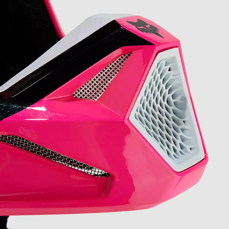 Casco Moto Niño V1 Nitro Rosado Fox - Rideshop