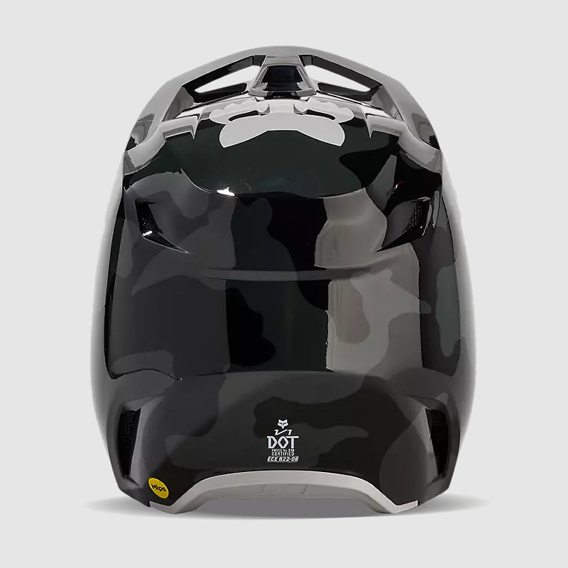Casco Moto Niño V1 Bnkr Camo Negro Fox - Rideshop