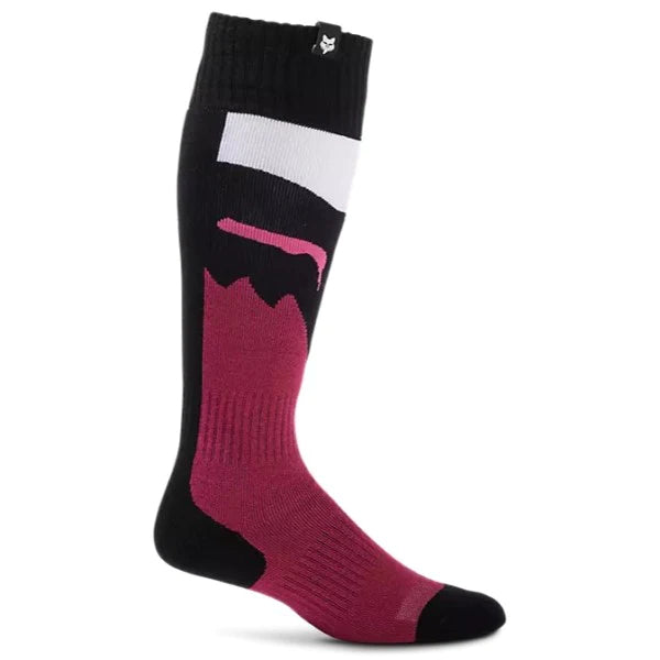 Calcetines Moto Niña 180 Flora Negro/Rosado Fox - Rideshop