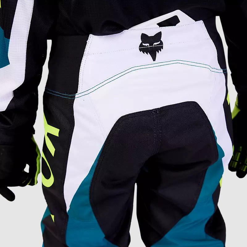 Pantalon Moto Niño 180 Nitro Azul Petroleo Fox - Rideshop