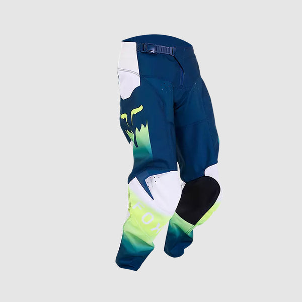 Pantalon Moto Niño 180 Flora Petroleo/Blanco Fox - Rideshop