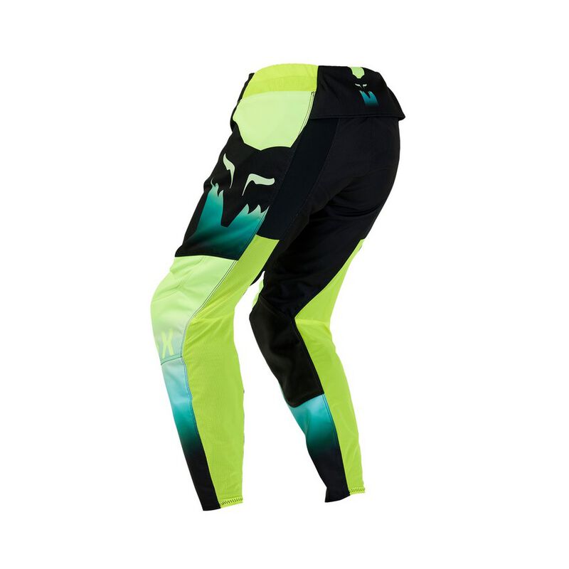 Pantalon Moto Niña 180 Flora Negro/Amarillo Fox