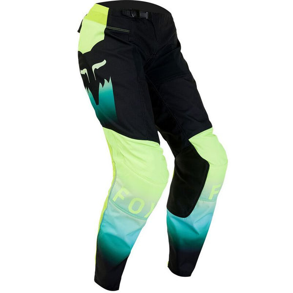 Pantalon Moto Niña 180 Flora Negro/Amarillo Fox - Rideshop