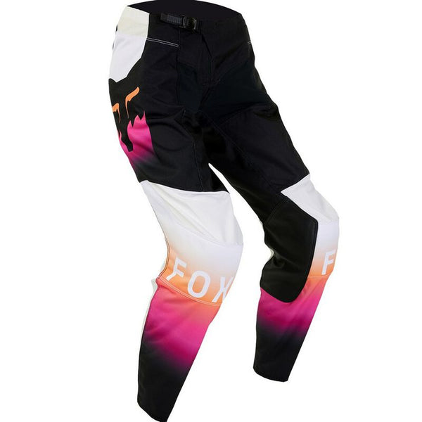 Pantalon Moto Niña 180 Flora Negro/Rosado Fox - Rideshop