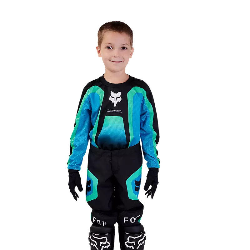 FOX Polera Moto Infantil 180 Ballast Negro/Azul - Rideshop