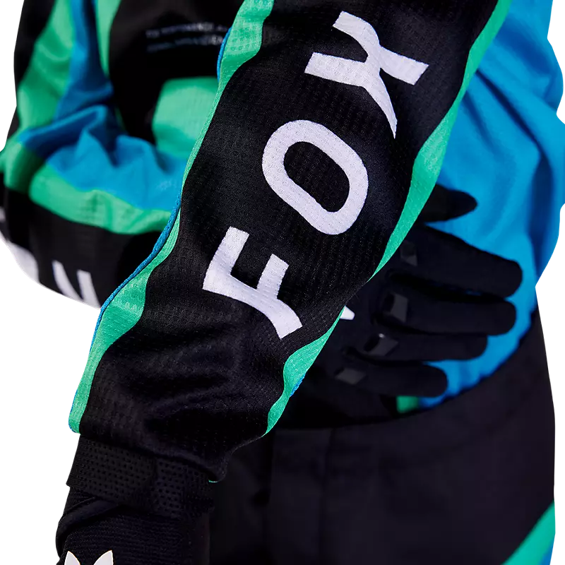 FOX Polera Moto Infantil 180 Ballast Negro/Azul - Rideshop