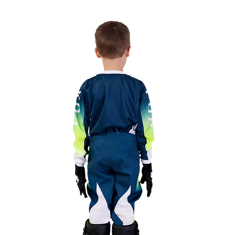 FOX Polera Moto Infantil 180 Flora Azul Petroleo - Rideshop