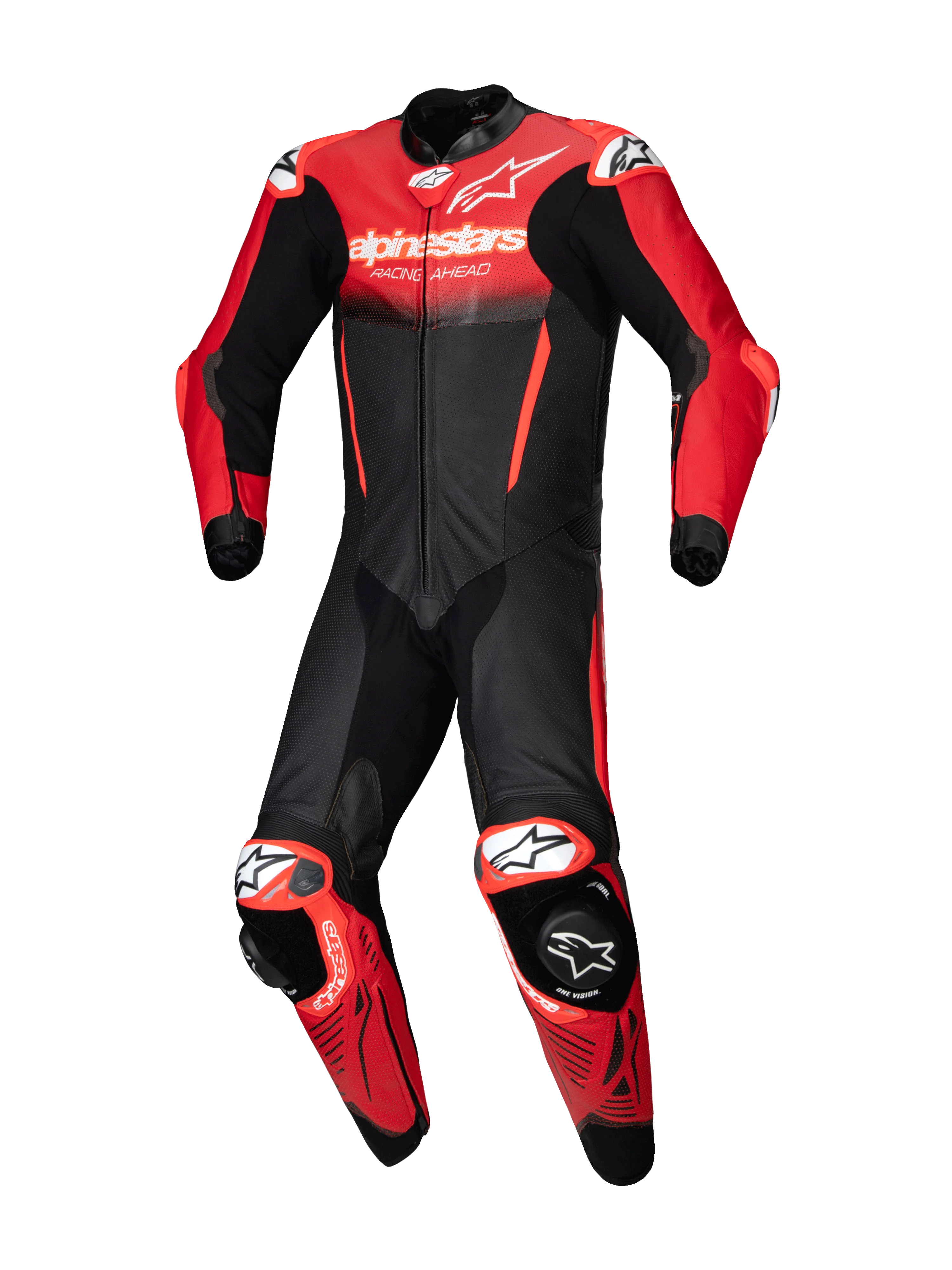 Traje Cuero Moto Competición Alpinestars GP-R7 Negro Rojo