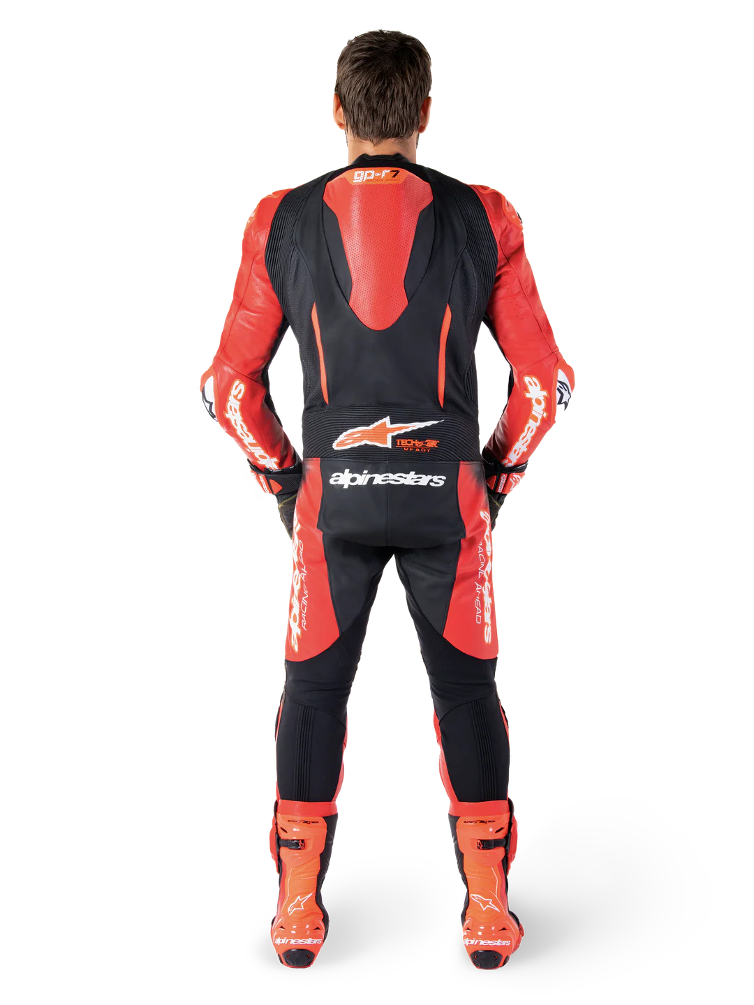 Traje Cuero Moto Competición Alpinestars GP-R7 Negro Rojo