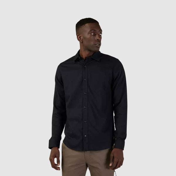 Camisa Lifestyle Level Up Woven Negro Fox - Rideshop