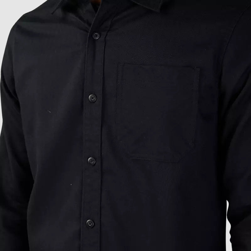 Camisa Lifestyle Level Up Woven Negro Fox - Rideshop