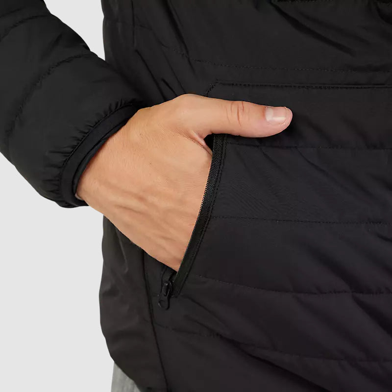 Chaqueta Lifestyle Anorak Howell Hooded Puffy Negro Fox - Rideshop