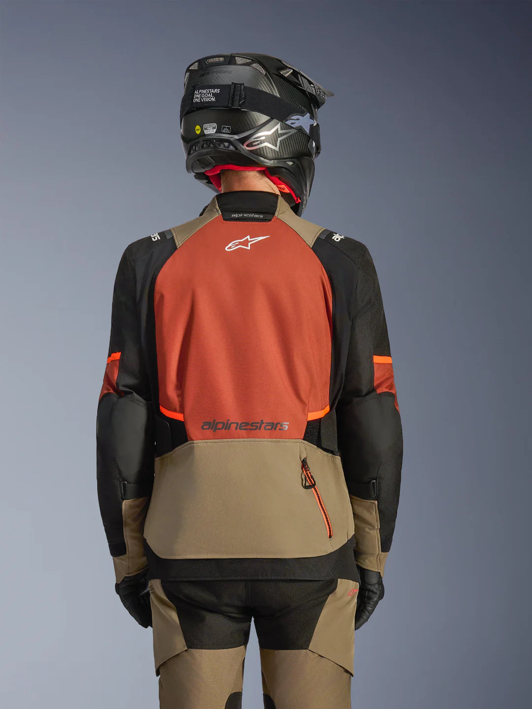 Chaqueta Moto Alpinestars Andes V4 Drystar Walnut Mastic Negro