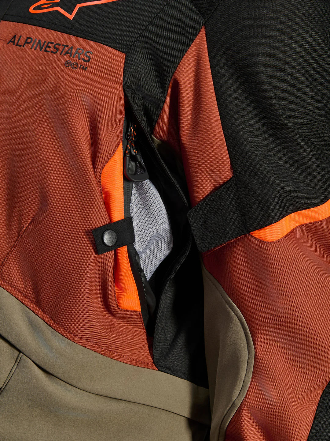 Chaqueta Moto Alpinestars Andes V4 Drystar Walnut Mastic Negro