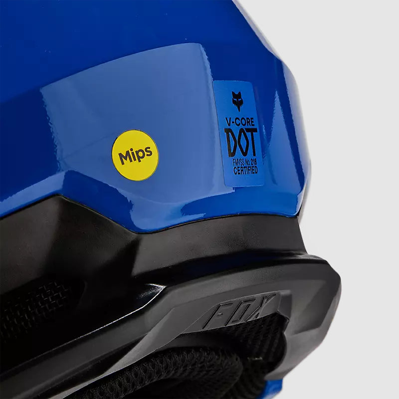 Casco Moto V Core Azul Fox - Rideshop