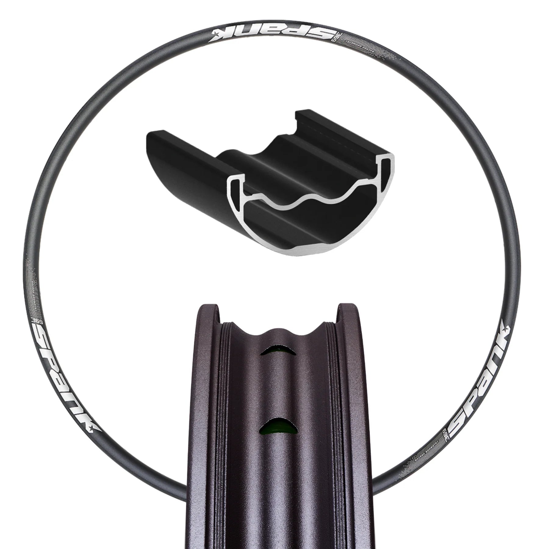 Llanta Spank Spike 369 Negra 27.5 X 32H