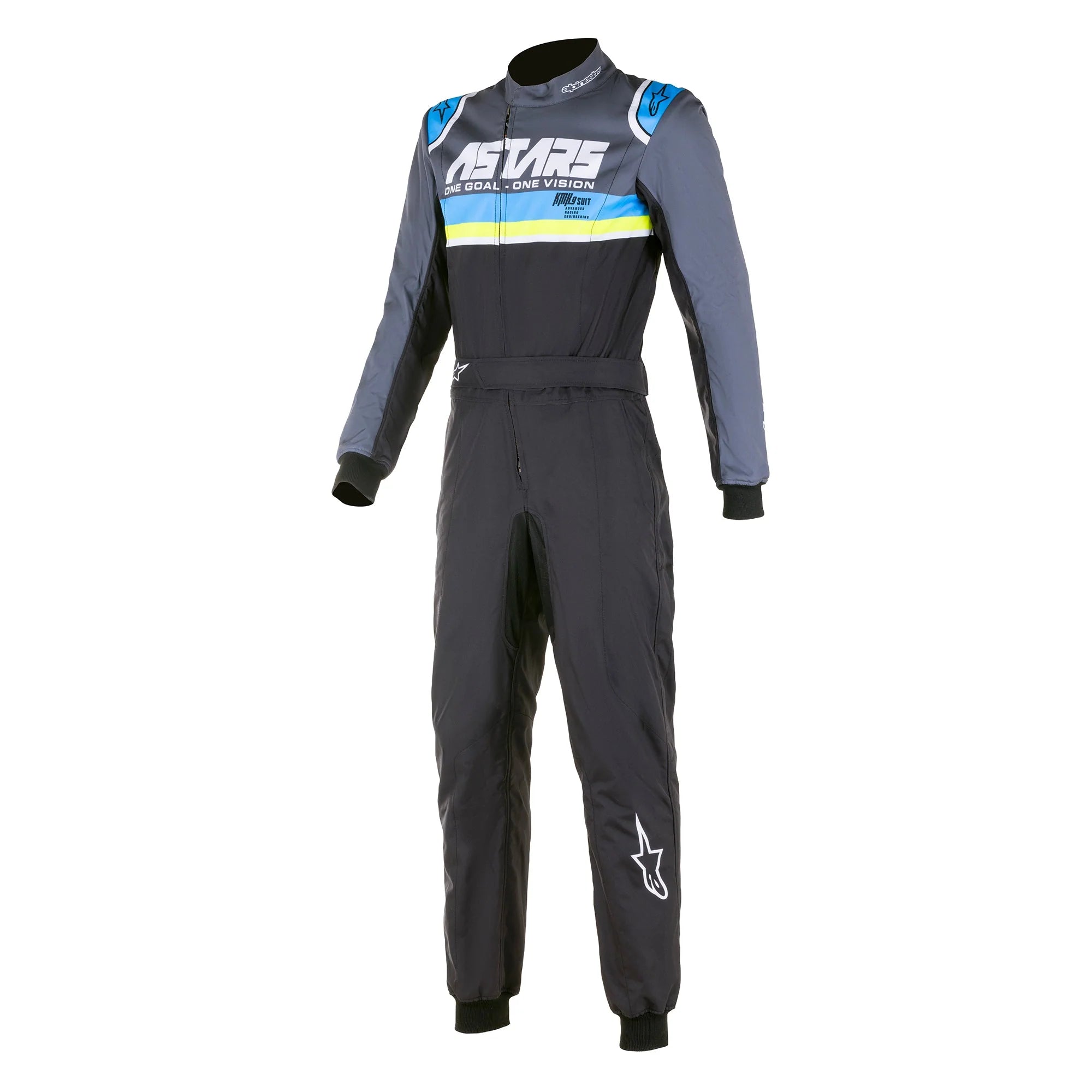 Buzo Karting Alpinestars Kmx-9 V3 Graphic 4 - Negro/Azul/Amarillo 44