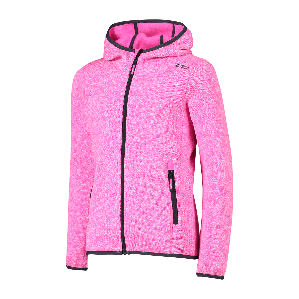 Polar Niña Mélange Knit-Tech Hooded Heavy