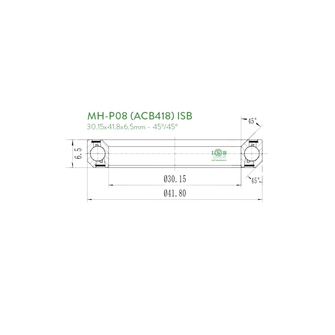 Rodamientos de acero HS2 MH-P08 2RS (30.15x41x7) ENDURANCE - Rideshop