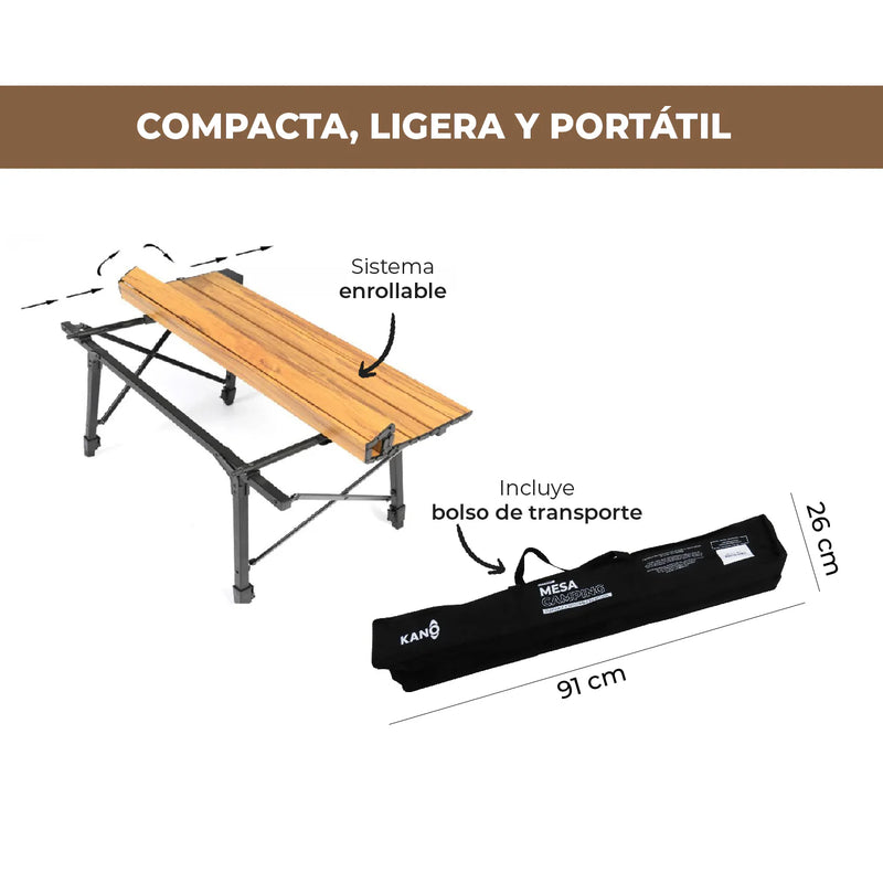 Kano Mesa Plegable Roble