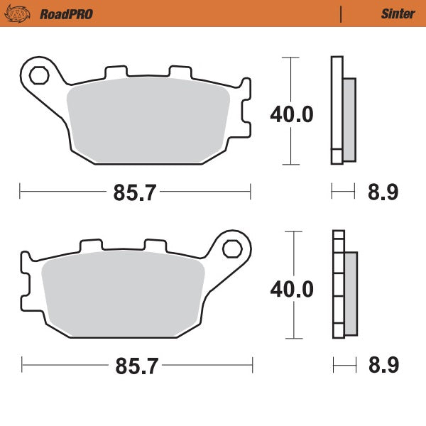 Pastilla de freno Moto-master RoadPRO Sinter trasera (Moto de calle)