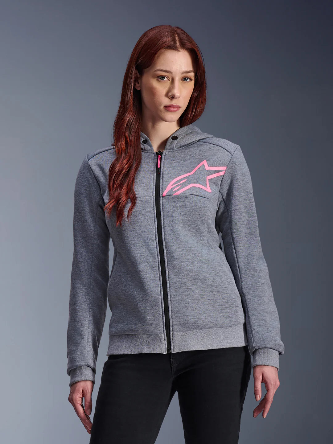 Polerón Mujer Alpinestars Stella Chrome V2 Sport Gris Rosado