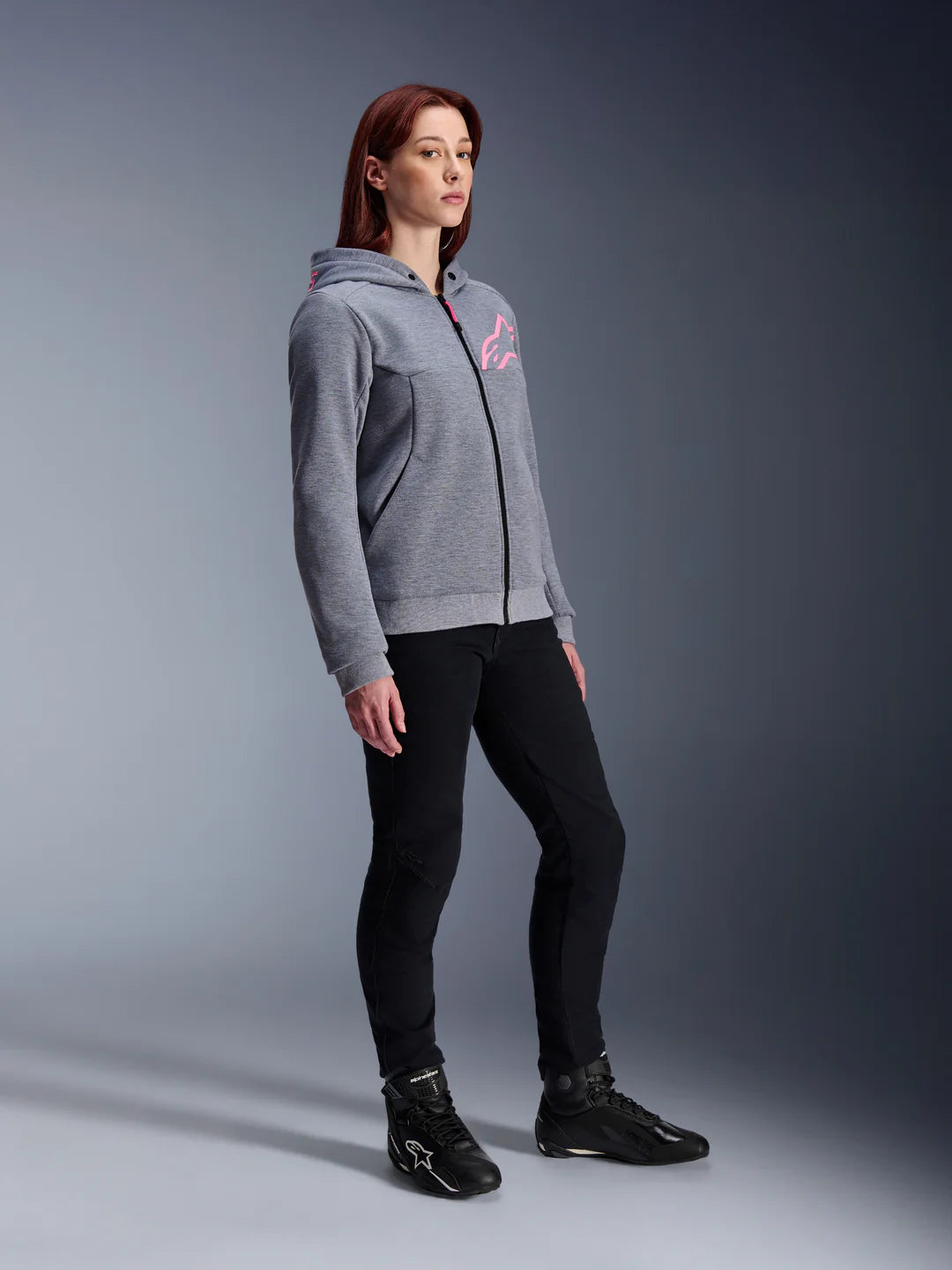 Polerón Mujer Alpinestars Stella Chrome V2 Sport Gris Rosado