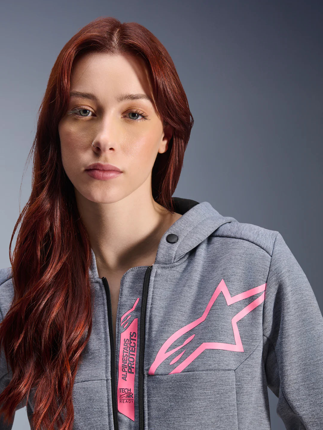 Polerón Mujer Alpinestars Stella Chrome V2 Sport Gris Rosado