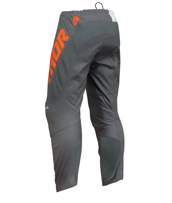 Pantalon Moto Thor Sector Checker Gris/Naranjo