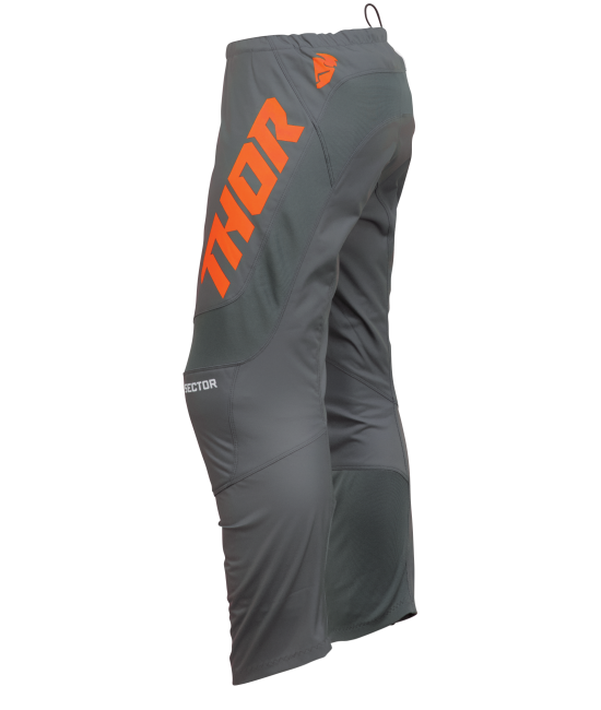 Pantalon Moto Thor Sector Checker Gris/Naranjo