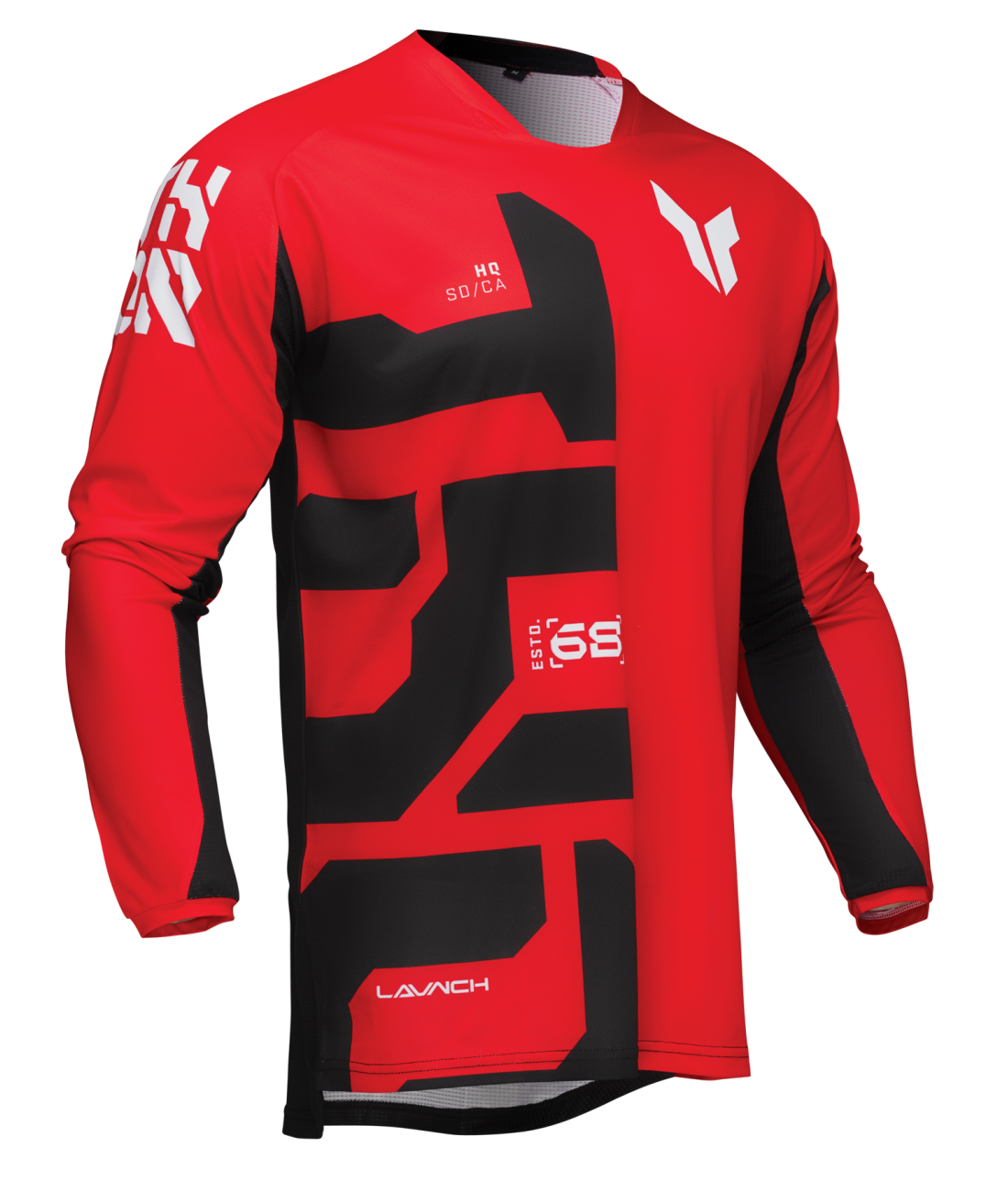 Polera Moto Thor Launchmode Forge Rojo