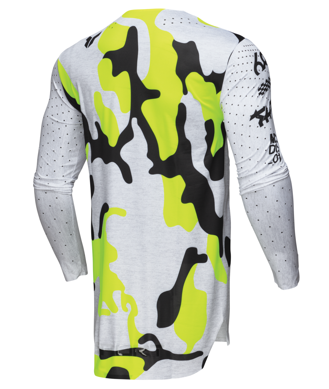 Polera Moto Thor Sportmode Riot Blanco/Amarillo