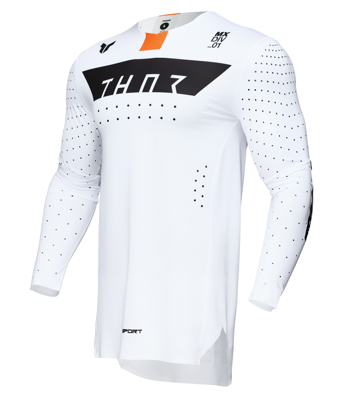 Polera Moto Thor Sportmode Rouge Blanco/Naranjo