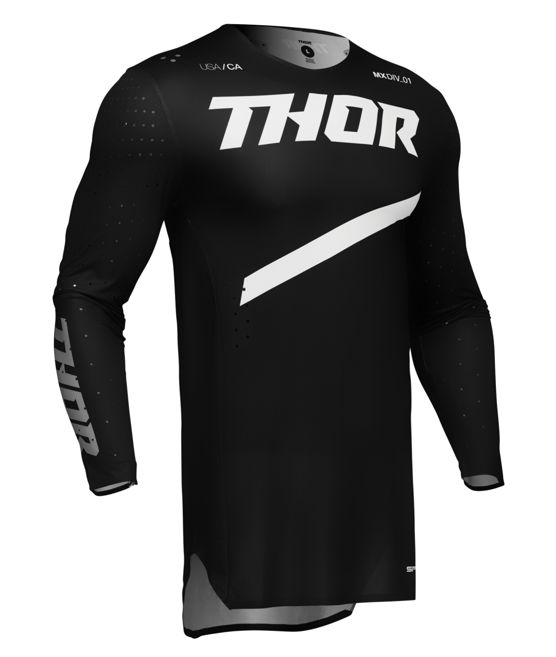 Polera Moto Thor Sportmode Brave Negro